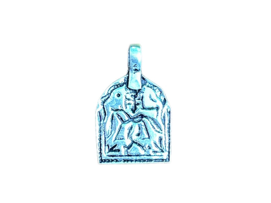 925 Sterling Silver Vintage Style God Krishna Pendant, Lord Krishna Flute Pendant, Gifting Jewelry For Men & Women Pure Silver, Gift For Her