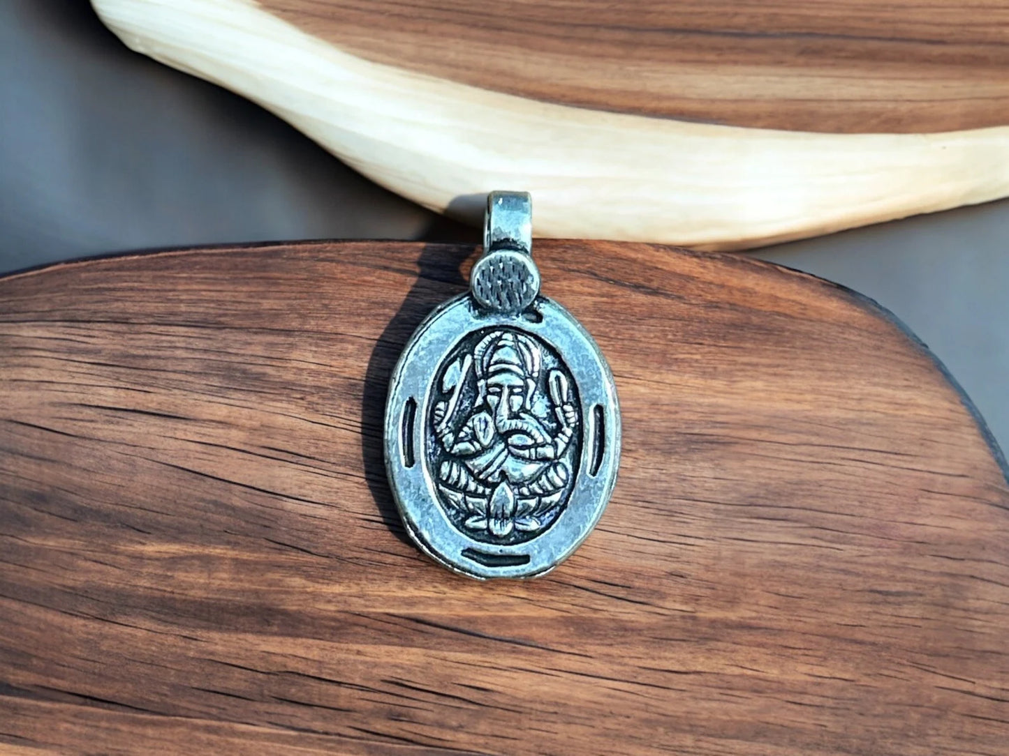 Ganesha Pendant, 925 Sterling Silver, Hindu God pendant, Hindu Good Luck God Lord Ganesh, Indian God Charm, Ganesha Locket, Elephant God
