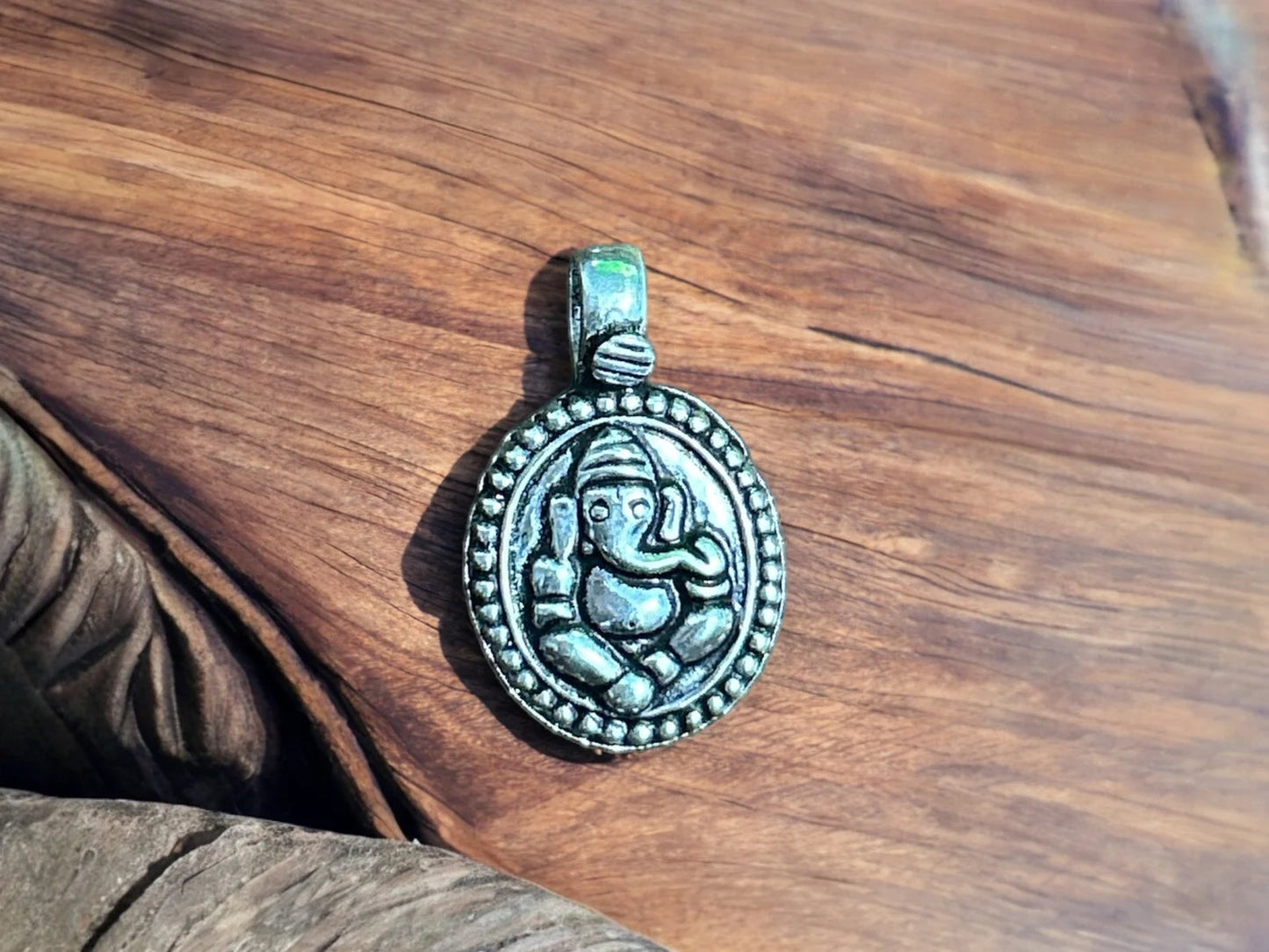 Handmade Ganesh Pendant, Ganesha Pendant Necklace, Sterling Silver Hindu God Pendant, God Ganesha Good Luck Charm, Ganesha Pendant Necklace