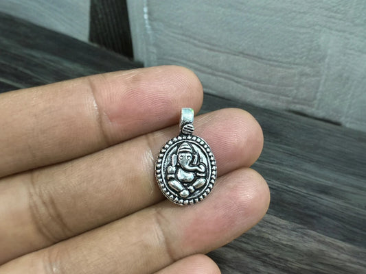 Handmade Ganesh Pendant, Ganesha Pendant Necklace, Sterling Silver Hindu God Pendant, God Ganesha Good Luck Charm, Ganesha Pendant Necklace