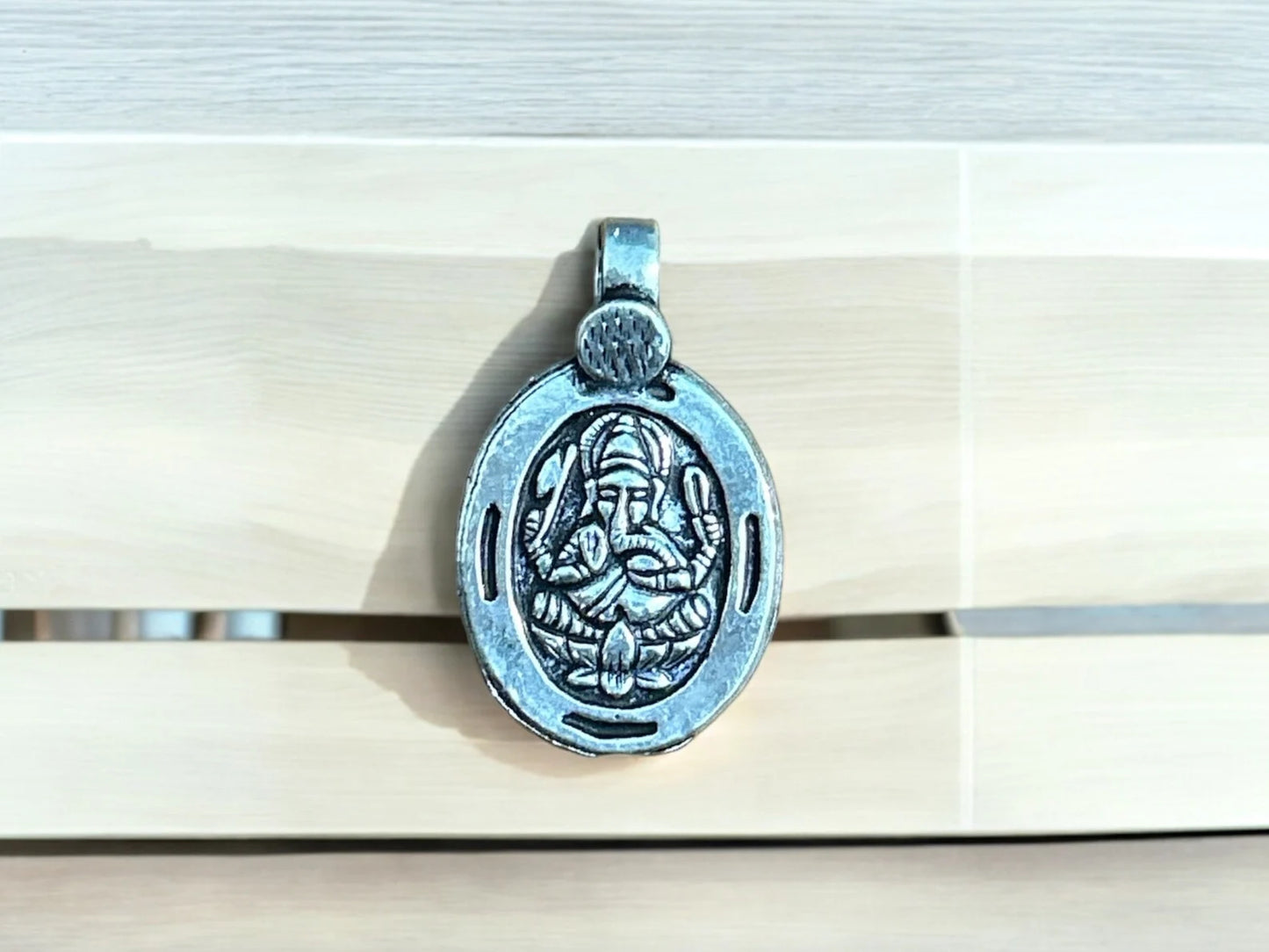 Ganesha Pendant, 925 Sterling Silver, Hindu God pendant, Hindu Good Luck God Lord Ganesh, Indian God Charm, Ganesha Locket, Elephant God