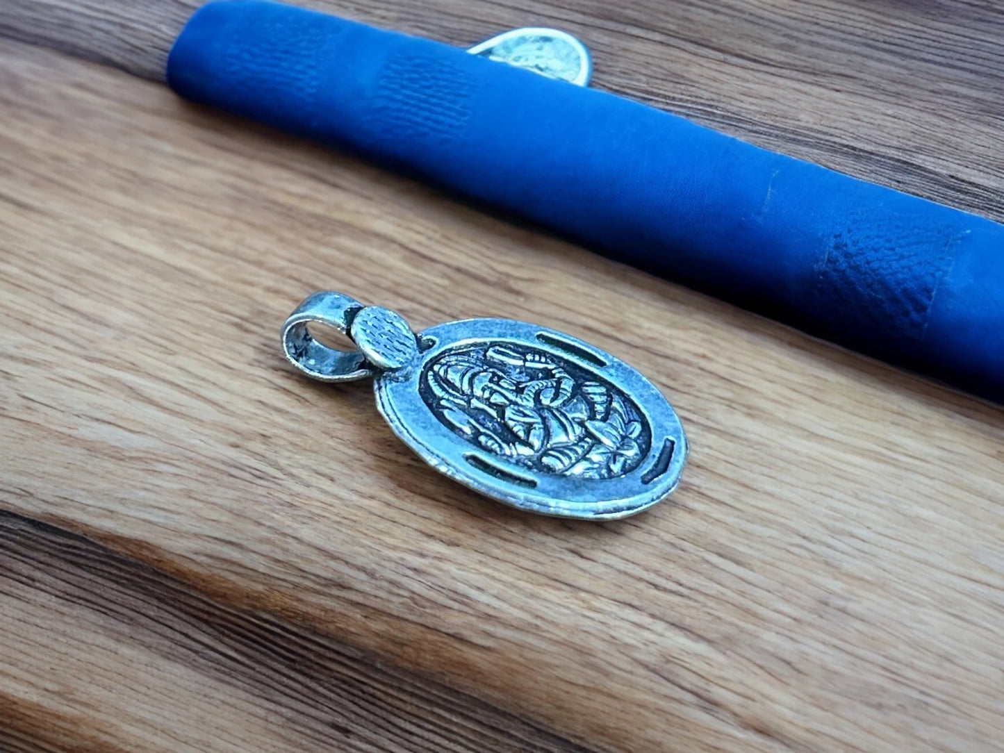 Ganesha Pendant, 925 Sterling Silver, Hindu God pendant, Hindu Good Luck God Lord Ganesh, Indian God Charm, Ganesha Locket, Elephant God