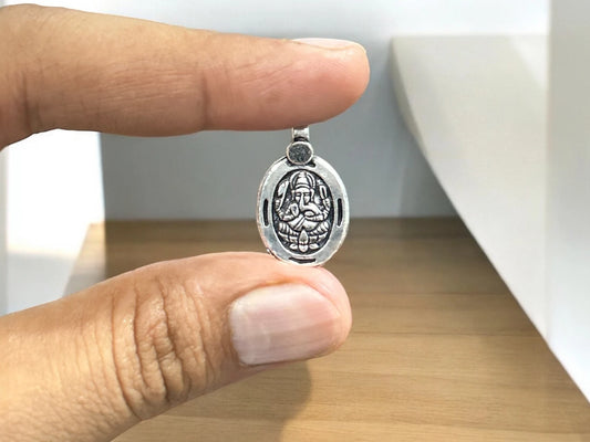 Ganesha Pendant, 925 Sterling Silver, Hindu God pendant, Hindu Good Luck God Lord Ganesh, Indian God Charm, Ganesha Locket, Elephant God