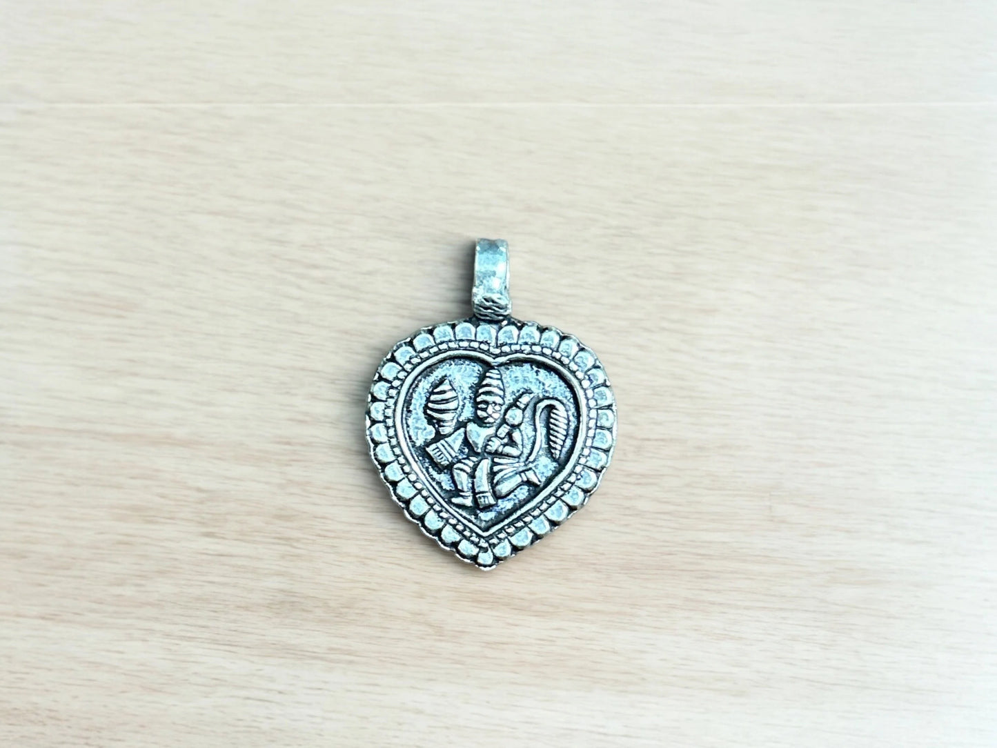 925 Silver Tiny Hanuman Pendant, Handmade Hindu God Lord Hanuman Pendant, Silver Lord Hanuman Pendant, Hindu God Tribal India Jewelry