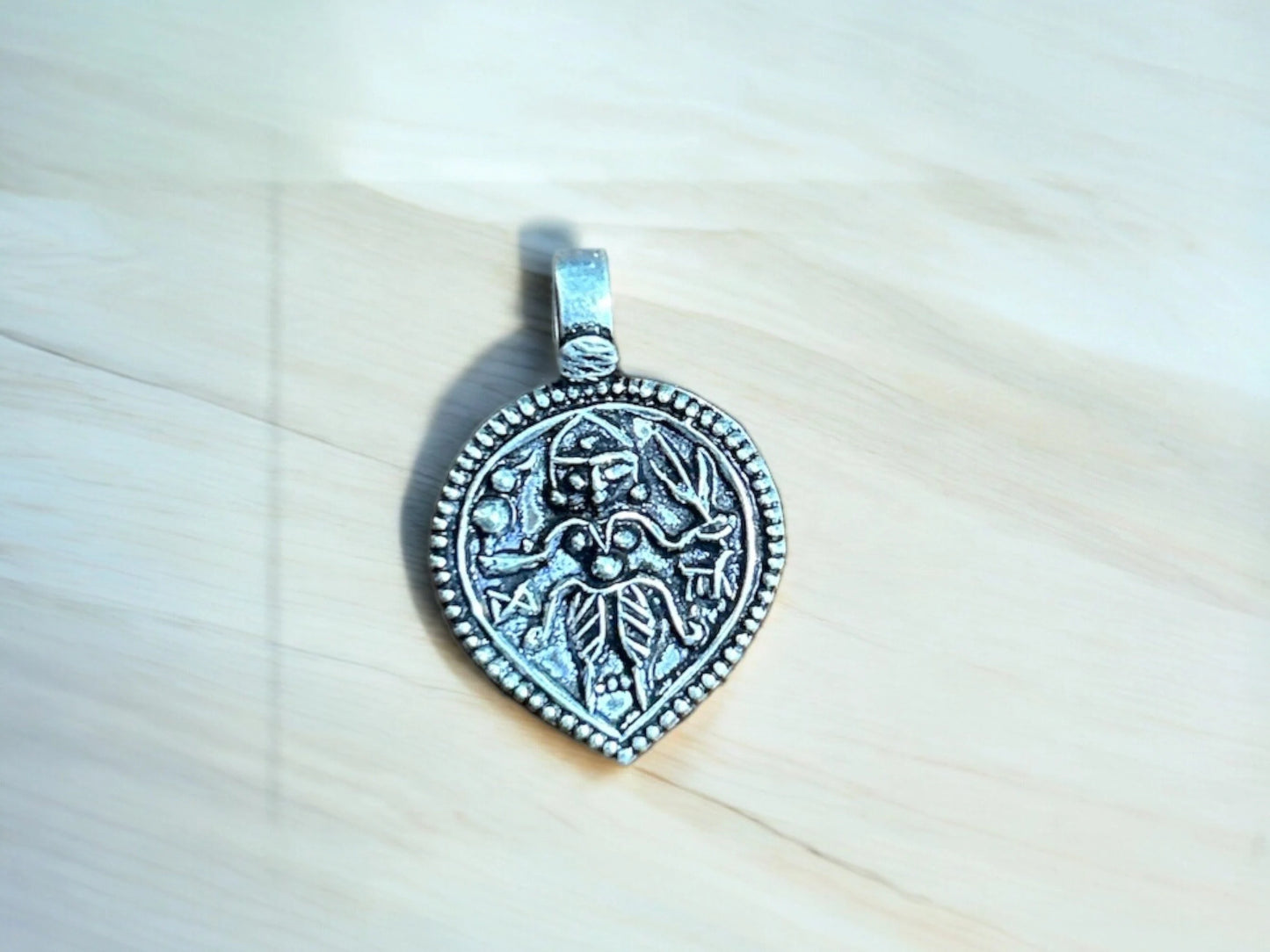 Goddess Kali Maa Antique Pendant 925 Sterling Silver Kali Maa Goddess Locket for Men and Women, Hindu Goddess, Maa Durga Chamunda Kali